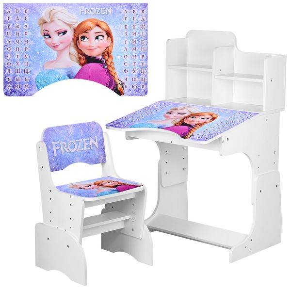 

Парта W 2071-43-5 Frozen регульована висота (4 положення), стільчик, столешниця 69-47 см, білий W2071-43-5 (2000904484447)