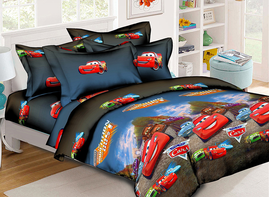 

Комплект постельного белья Тачки Krispol Детский полуторный хлопок 150*220 (715.87101.2)