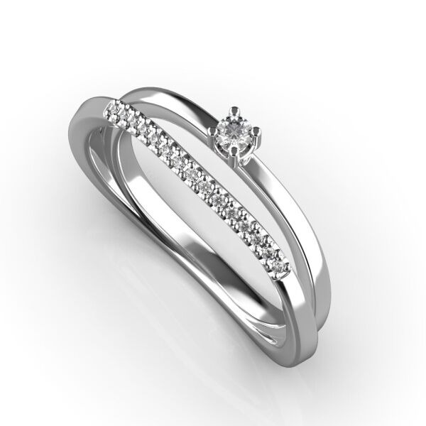 

Каблучка Lunet Jewellery із білого золота, з діамантами 16.5 розмір 22631521