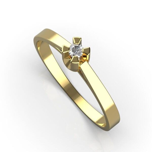 

Каблучка Lunet Jewellery з червоного золота, з діамантом 17 розмір 24012821