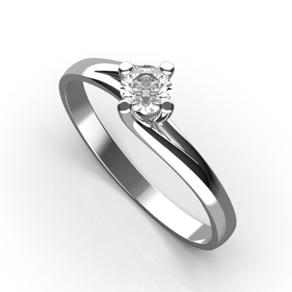

Каблучка Lunet Jewellery із білого золота, з діамантом 17.5 розмір 25271121