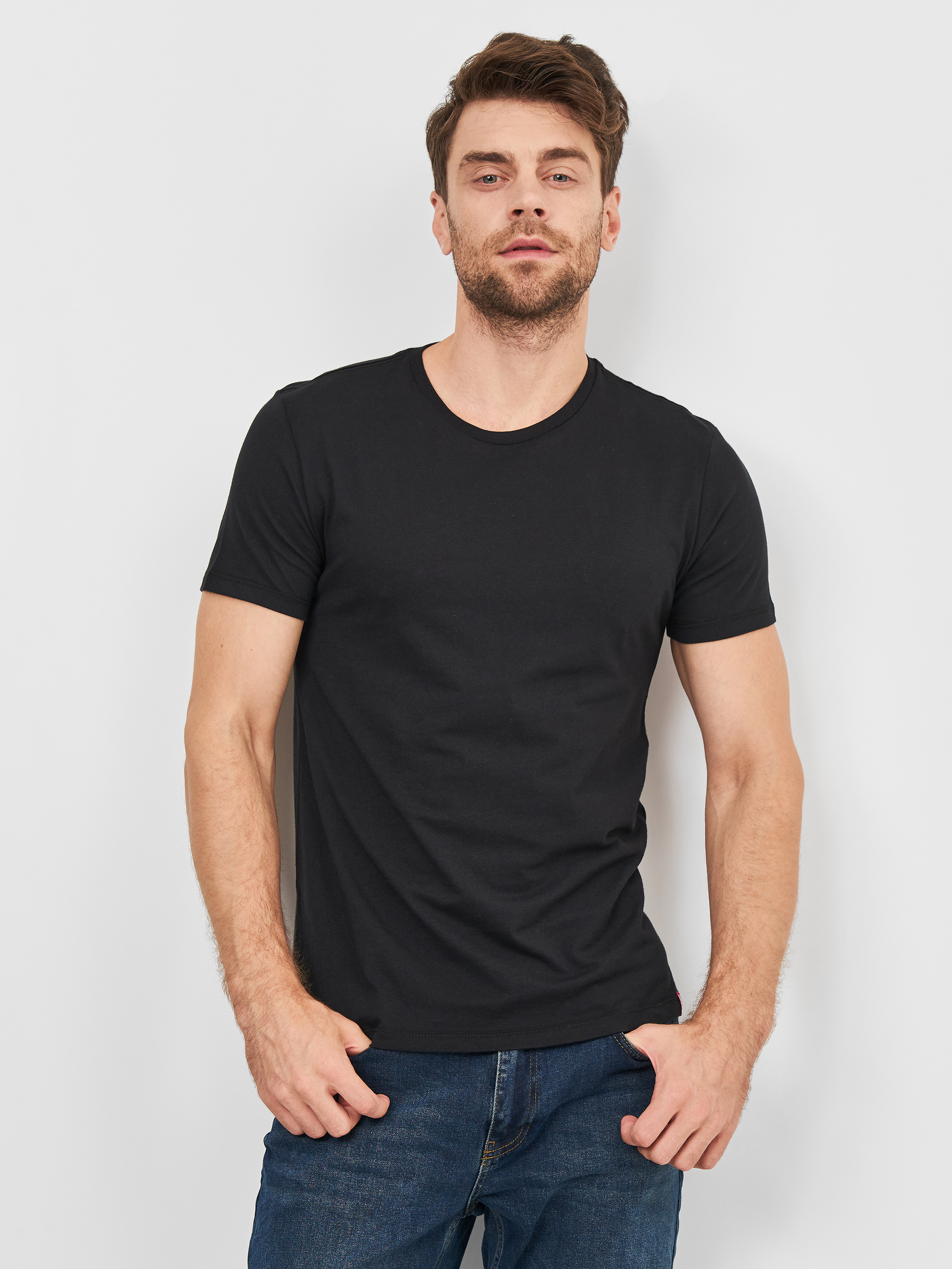 

Футболка Levi's Slim 2Pk Crewneck 1 Twopack Tee 79541-0001 S 2 шт Black