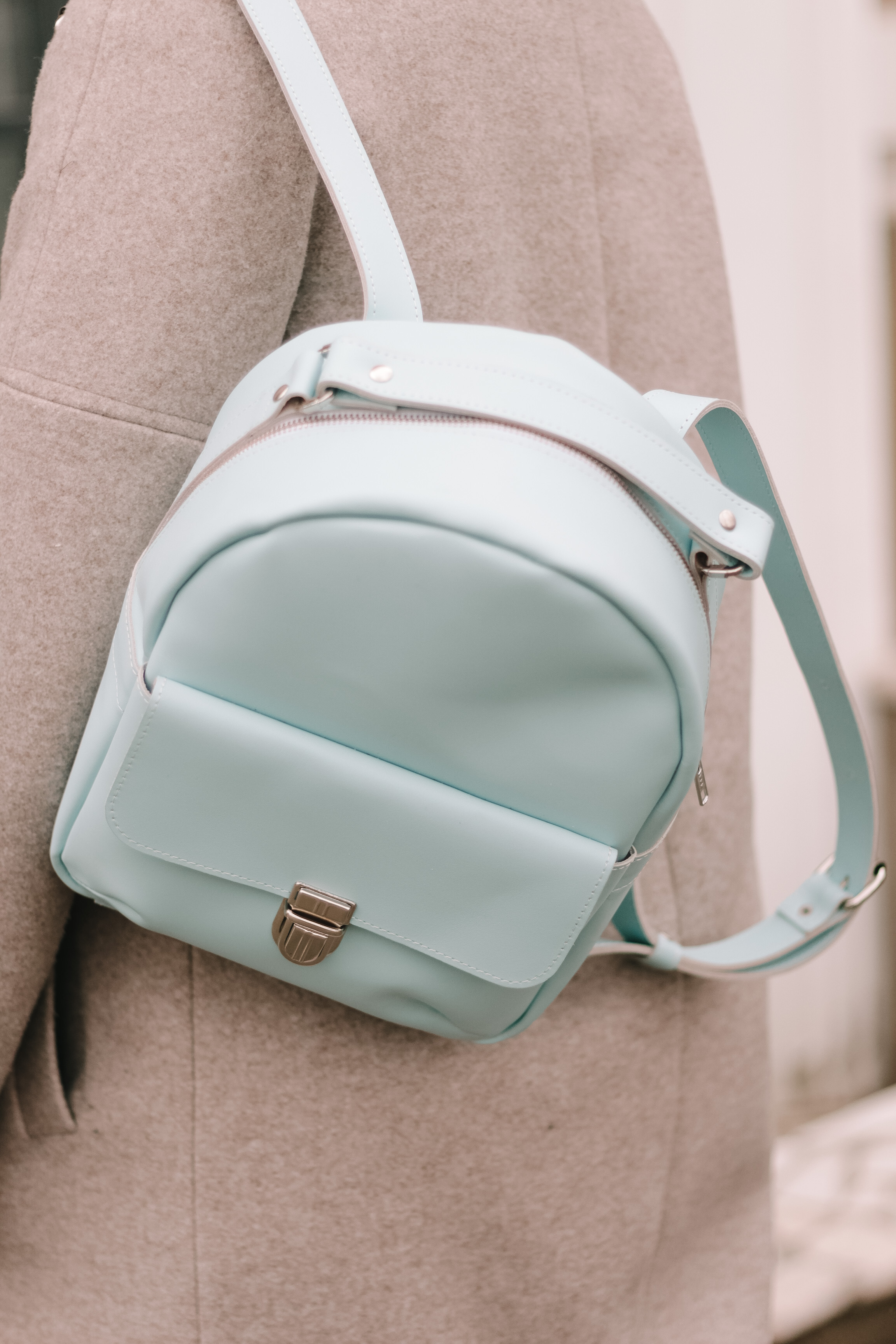 

Женский рюкзак из натуральной кожи boorbon 520-BLUE-1 синий