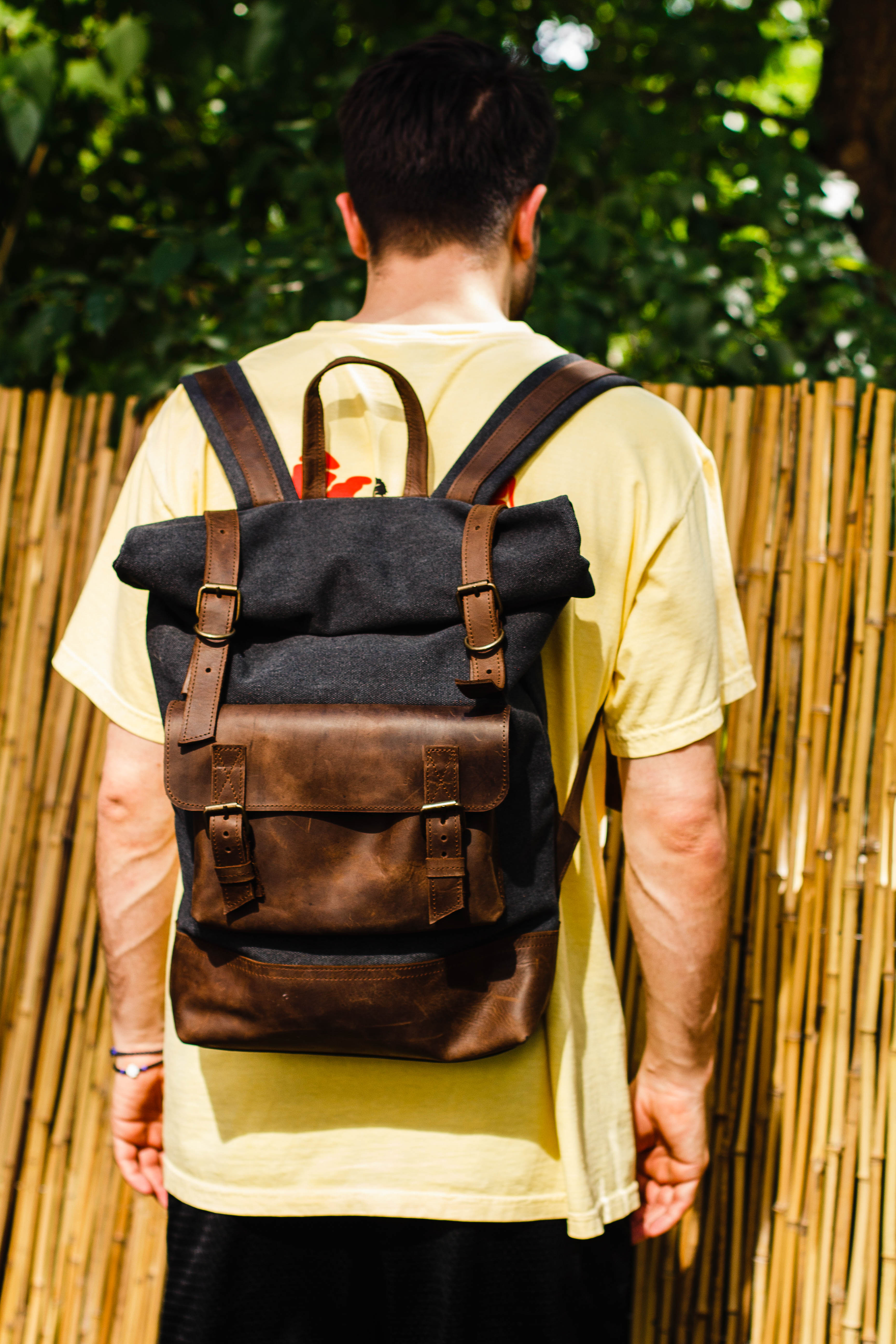 

Мужской рюкзак из натуральной кожи и кордуры boorbon OXFORD-BROWN-1 коричневый