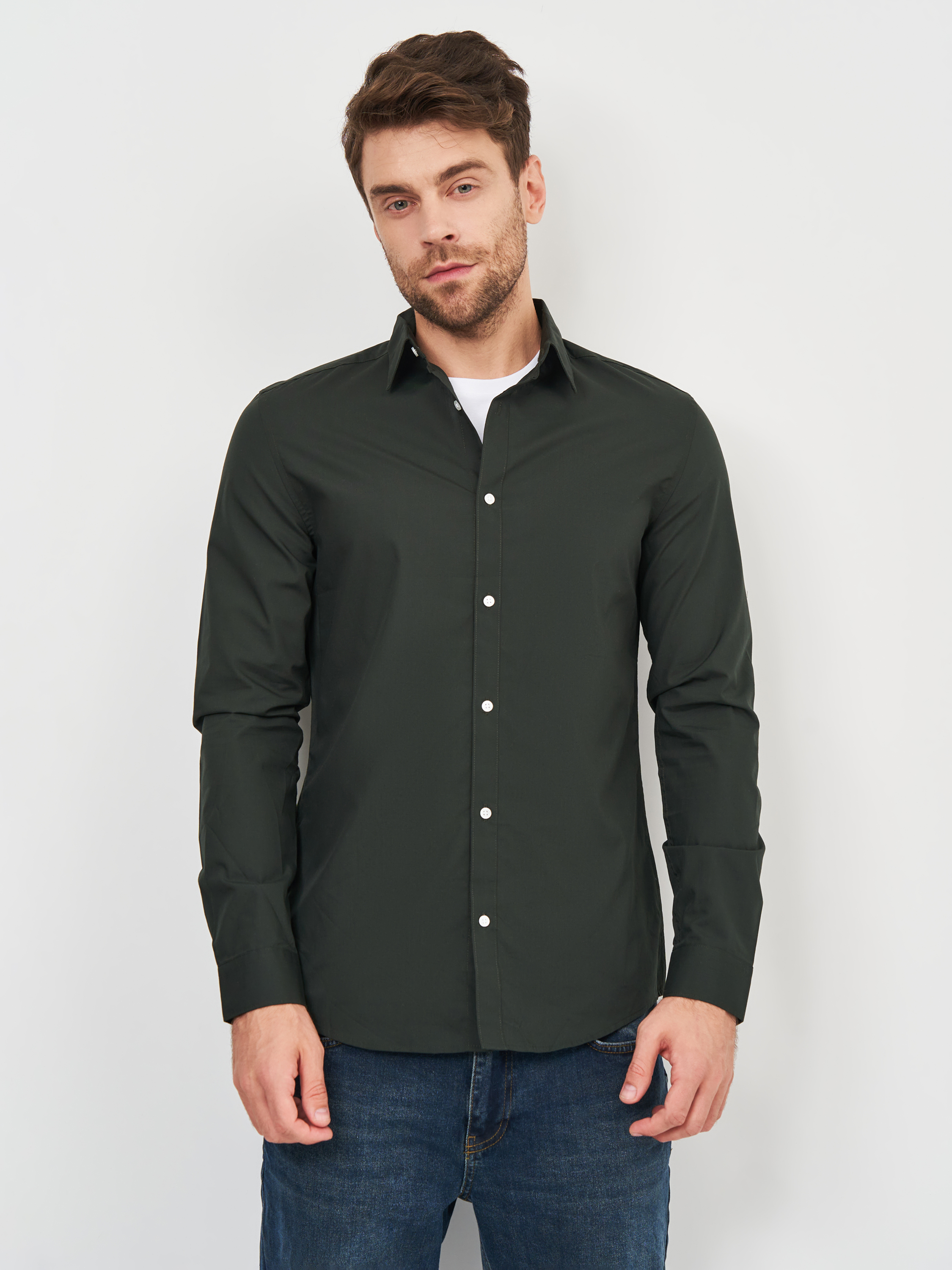 

Рубашка H&M 501616a56 S Зеленая