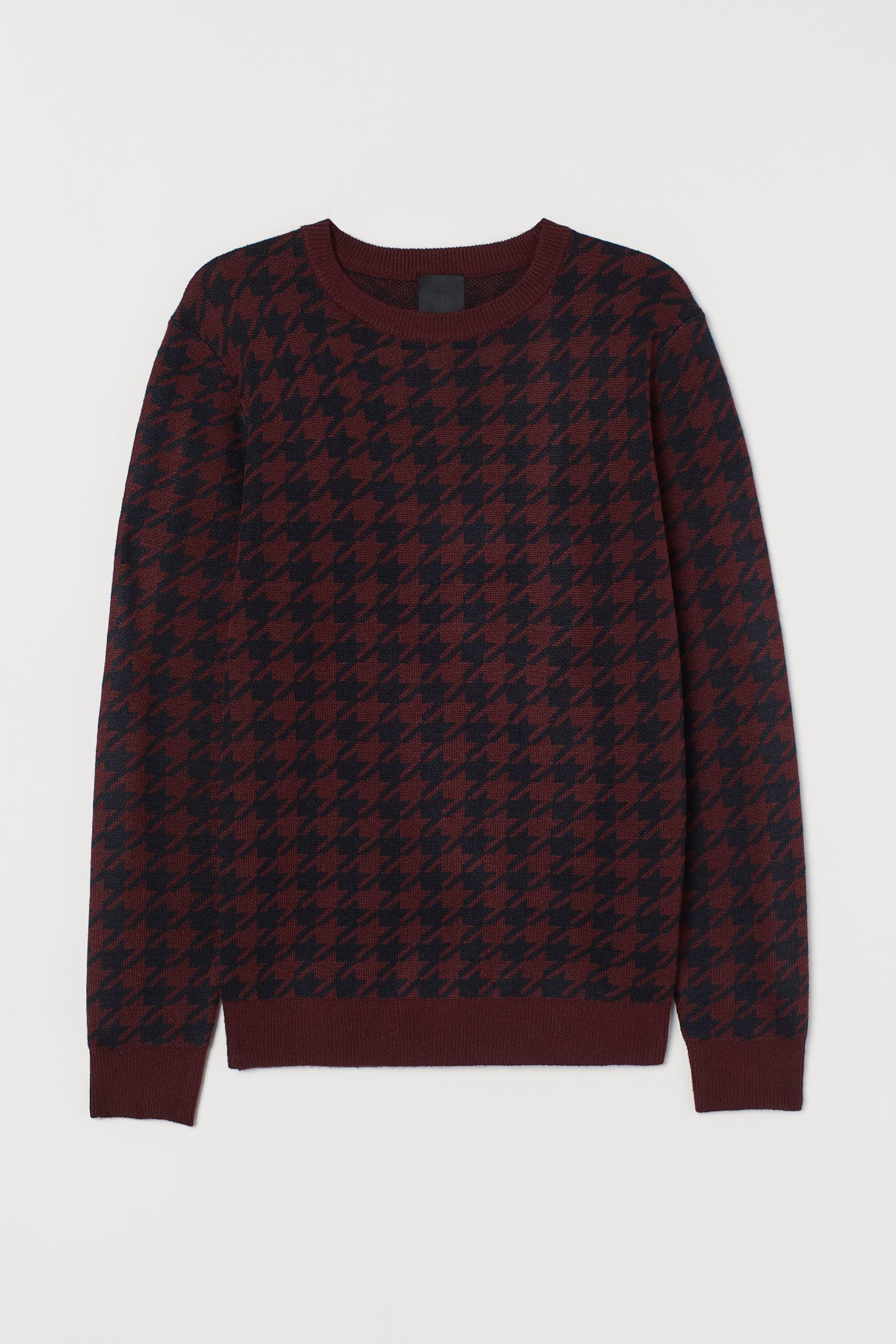 

Джемпер H&M XS бордовый узор 16088109041