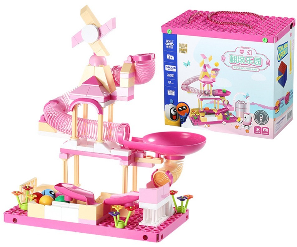 

Конструктор с пружинками Geslle Rolling Funland 134 детали (202201)