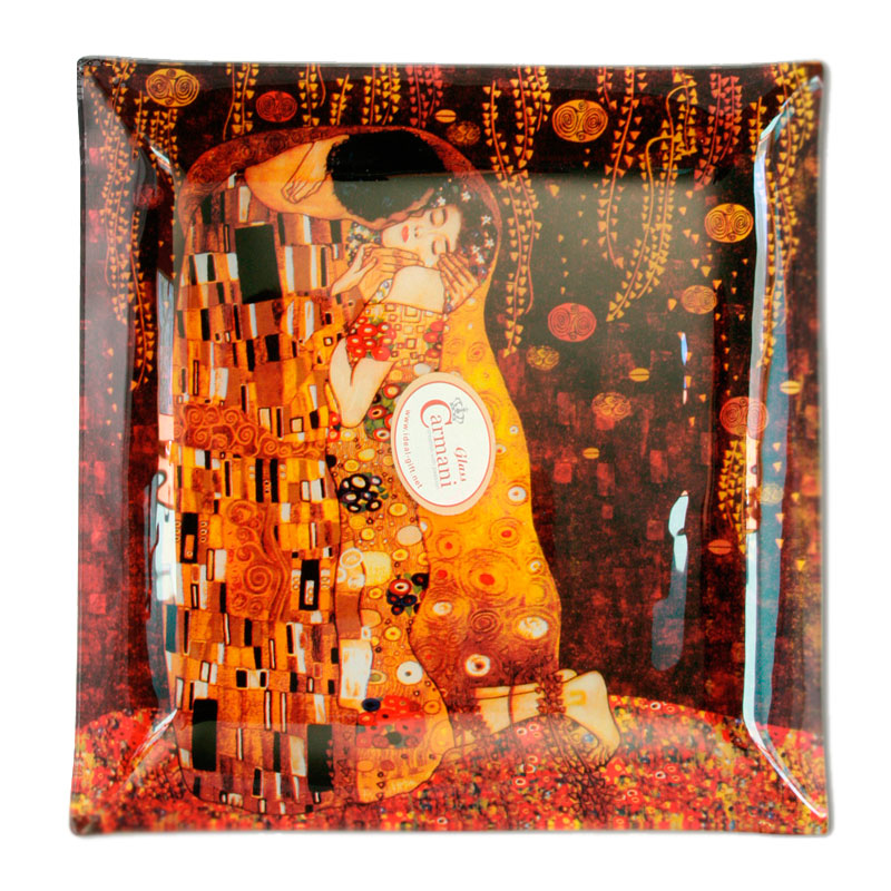 

Тарелка G.Klimt Поцелуй Brown Carmani SS32187 Разноцветный