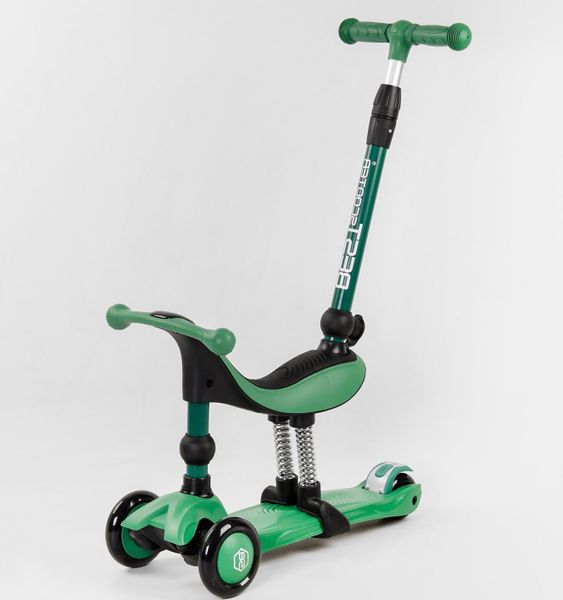 

Самокат 5в1 с сиденьем и родительской ручкой Best Scooter Зеленый (sa324)