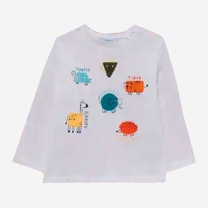 

Футболка с длинными рукавами OVS 1019808 74 см White (8058324404365)