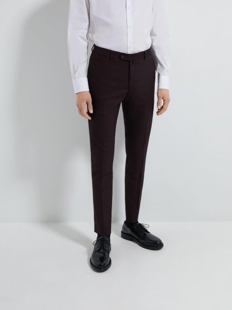 

Брюки Zara 1564/421/606 48 Бордовые