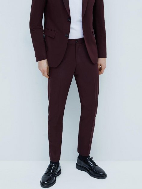 

Брюки Zara 1564/401/606 46 Бордовые