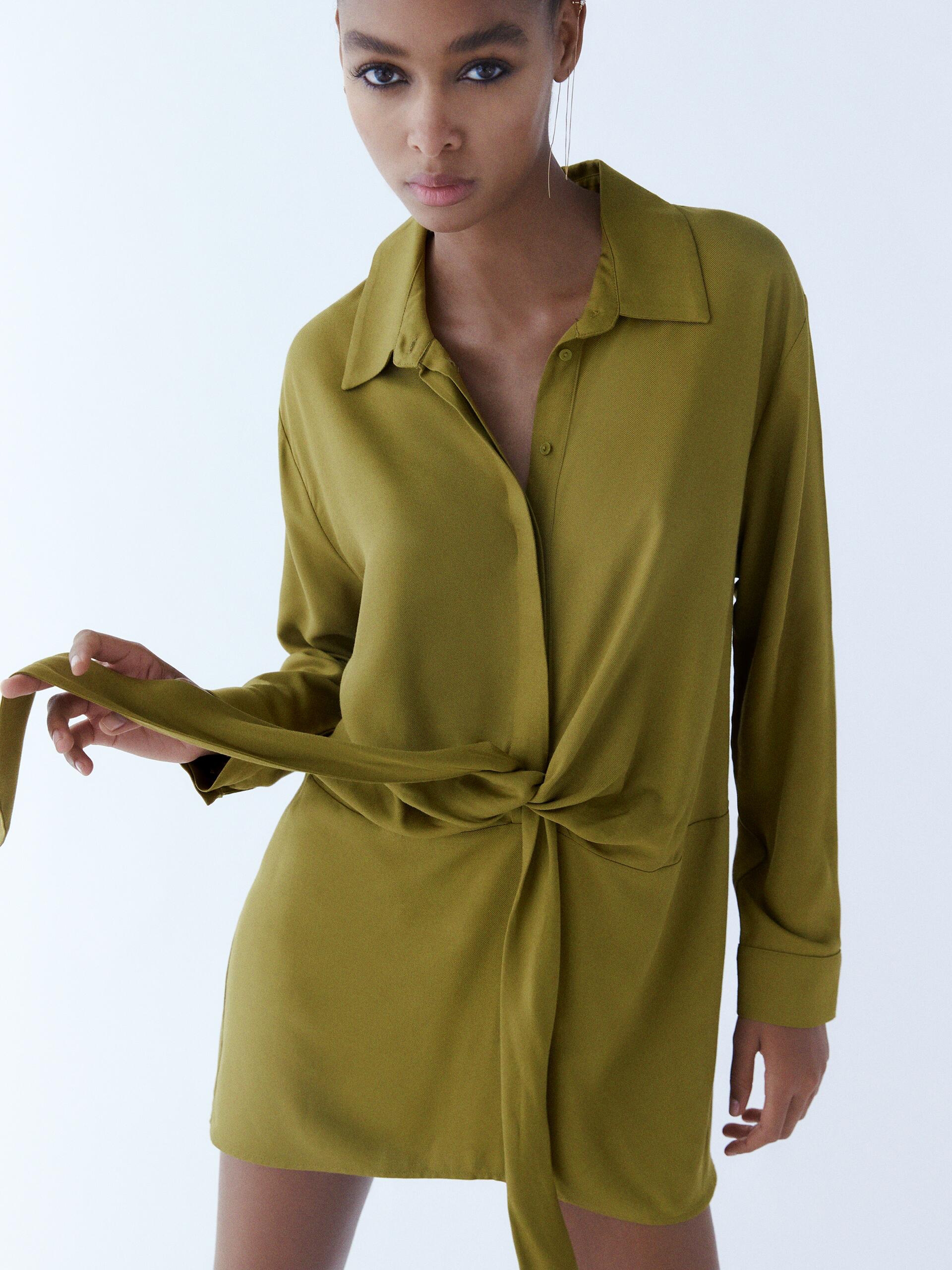 

Платье Zara 1971/175/515  Фисташковое, Платье Zara 1971/175/515 XS Фисташковое