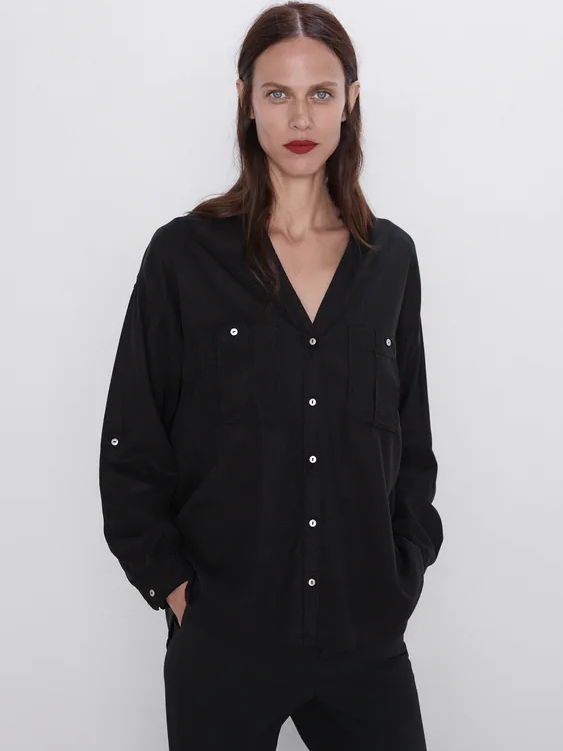 

Блузка Zara 2200/850/800  Черная, Блузка Zara 2200/850/800 M Черная