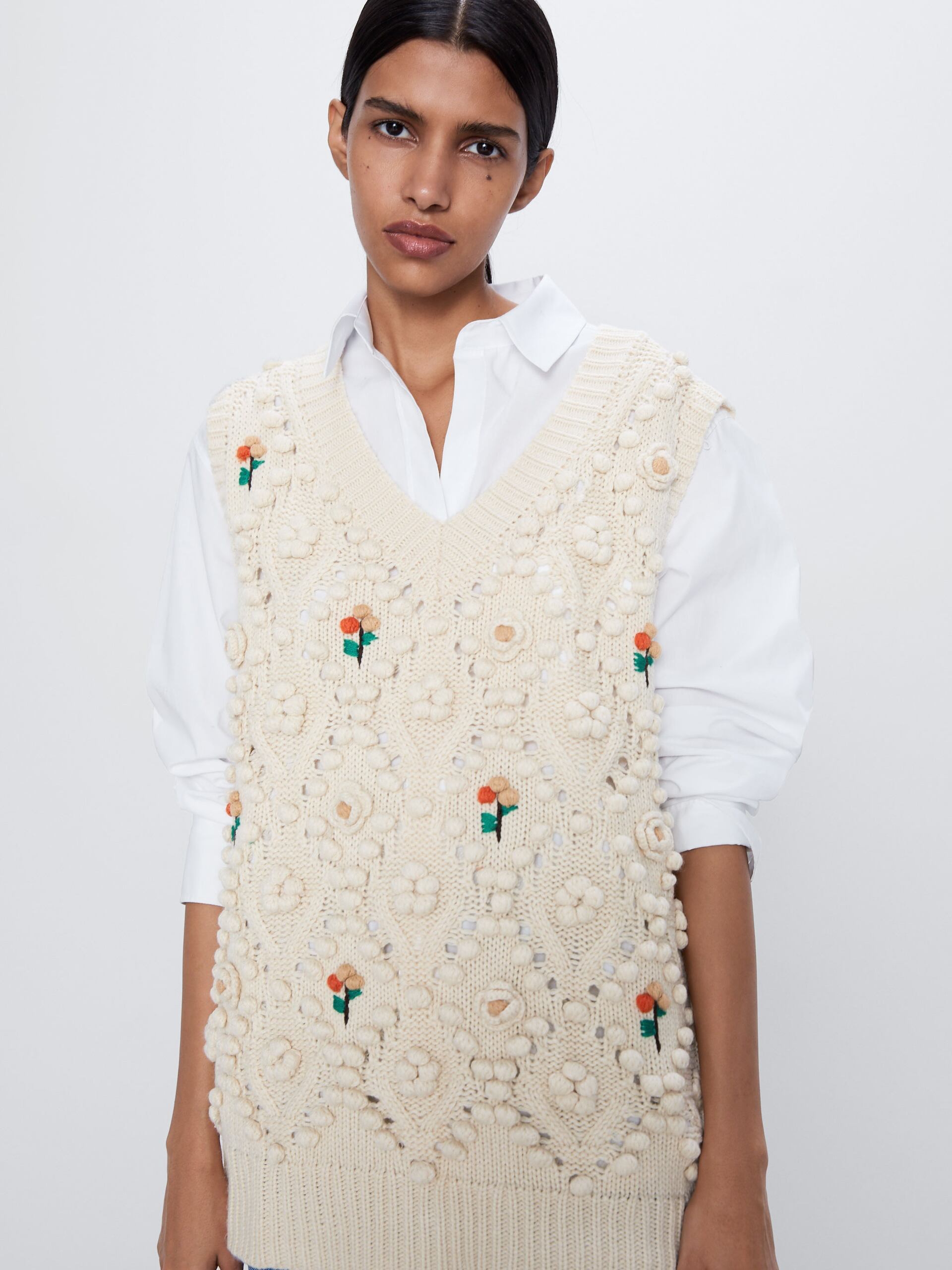 

Жилет Zara 3653/004/712 S Белый/Зеленый