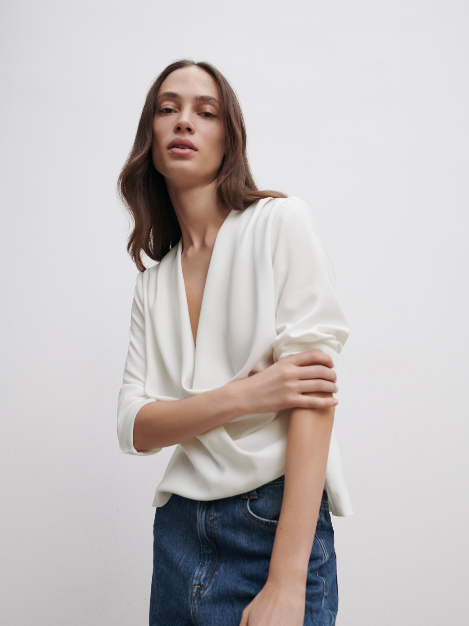 

Блузка Zara 3666/161/250  Белая, Блузка Zara 3666/161/250 S Белая