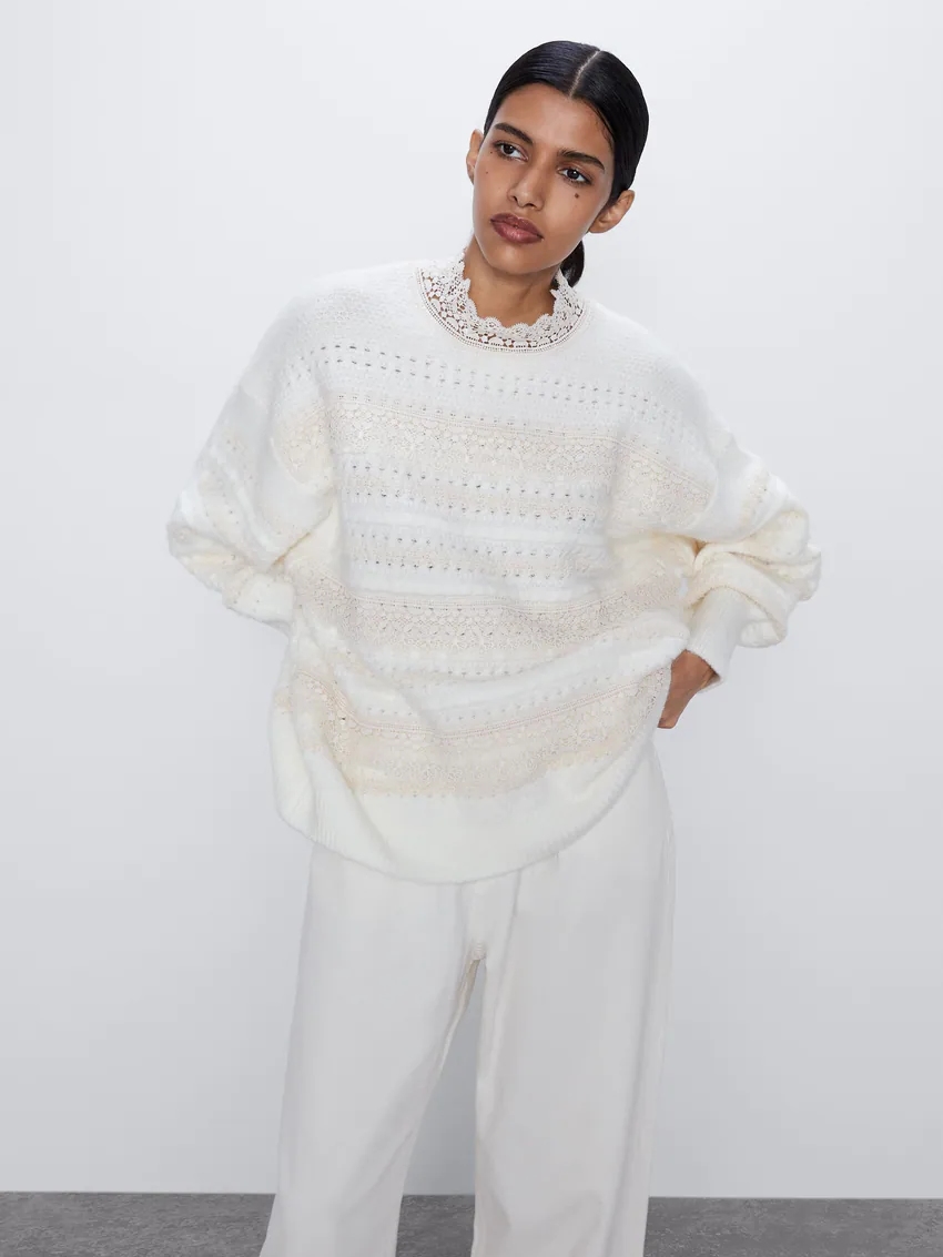

Свитер Zara 4331/001/712 M Белый