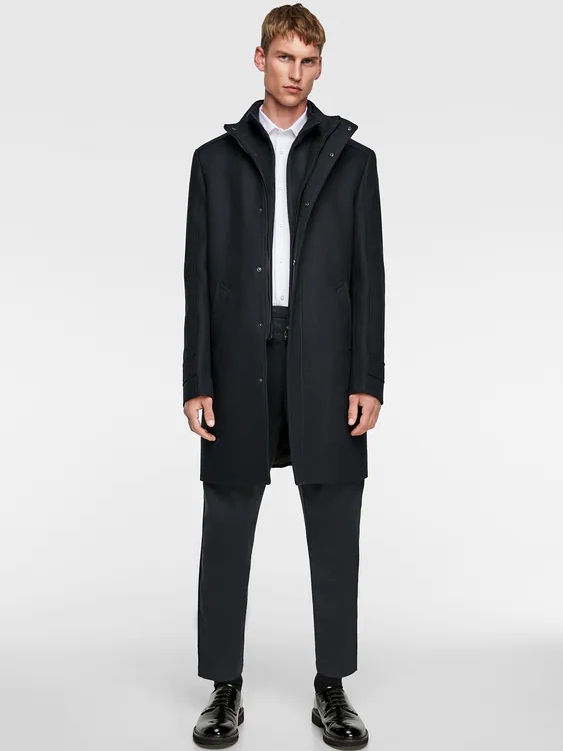 

Пальто Zara 5863/853/401 S Темно-синее