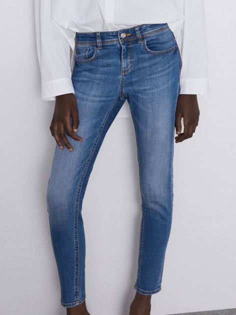 

Джинсы Zara 7147/237/427 38 Голубой джинс