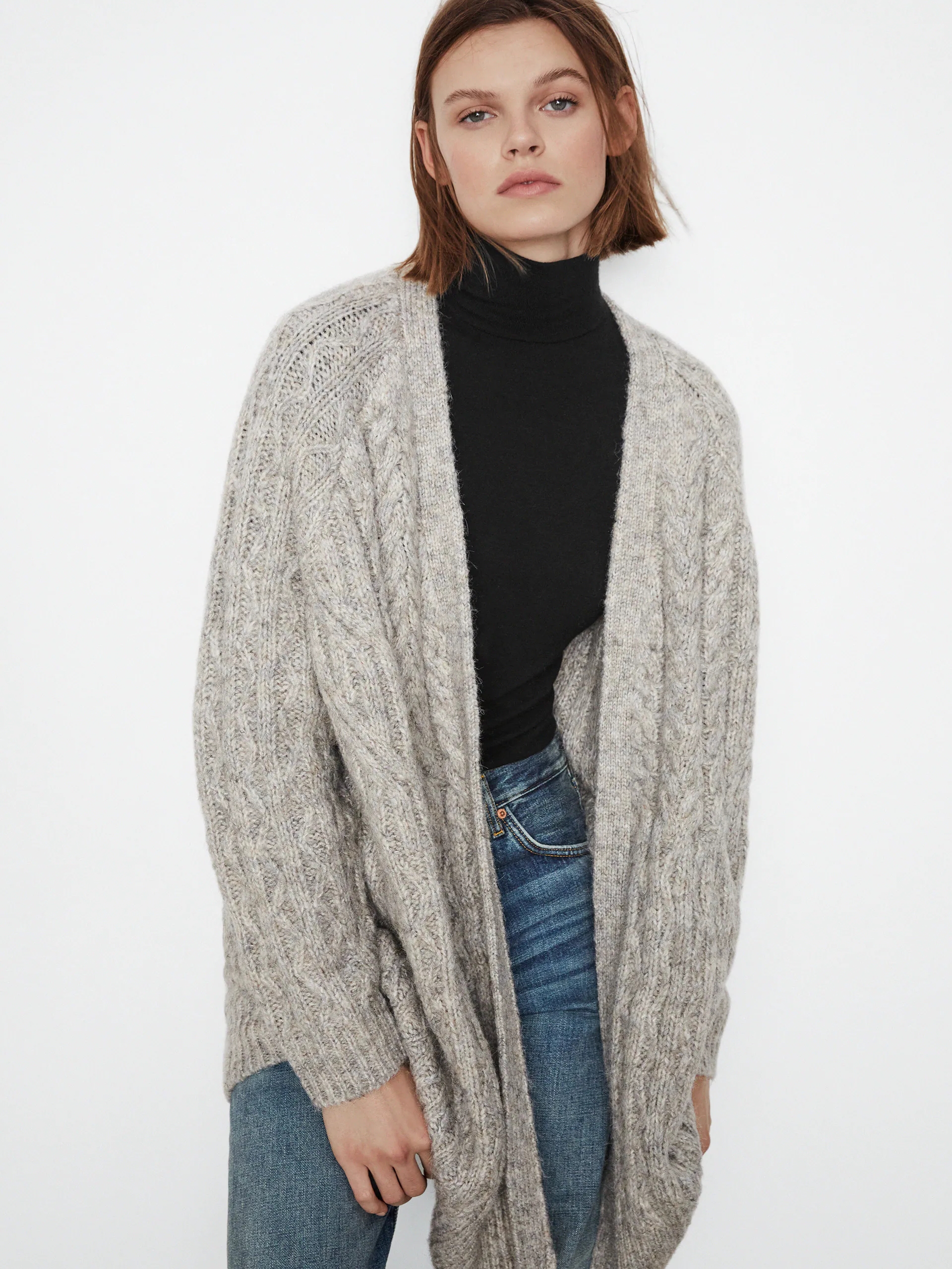

Кардиган Zara 9598/147/803 M Светло-серый