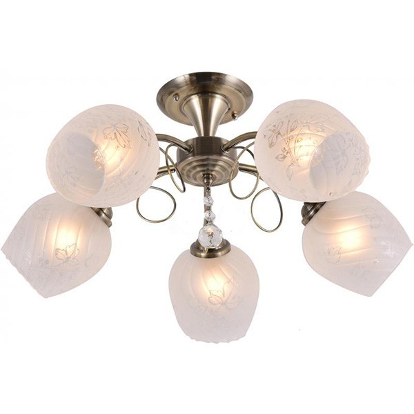 

Люстра Accento lighting Urano 5 E27 античная латунь (К31333037)