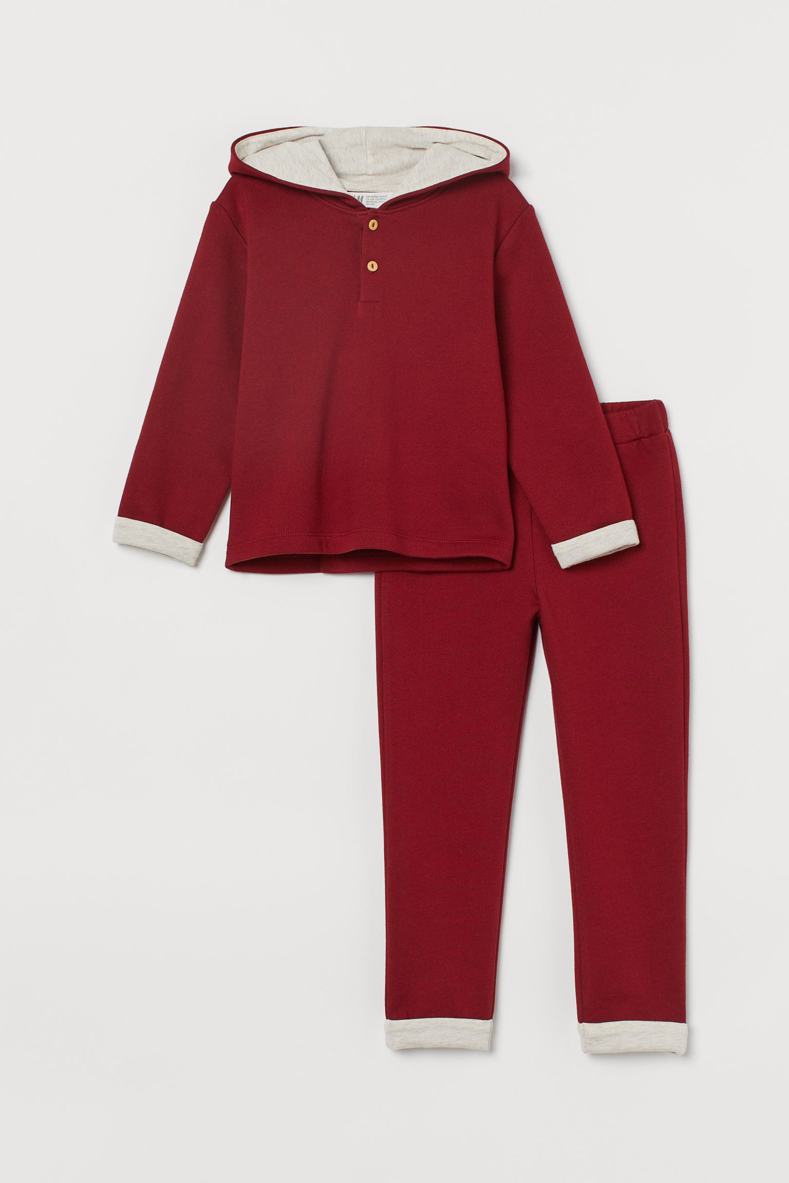 

Костюм (худи, брюки) H&M 110 116см бордовый 23089518832