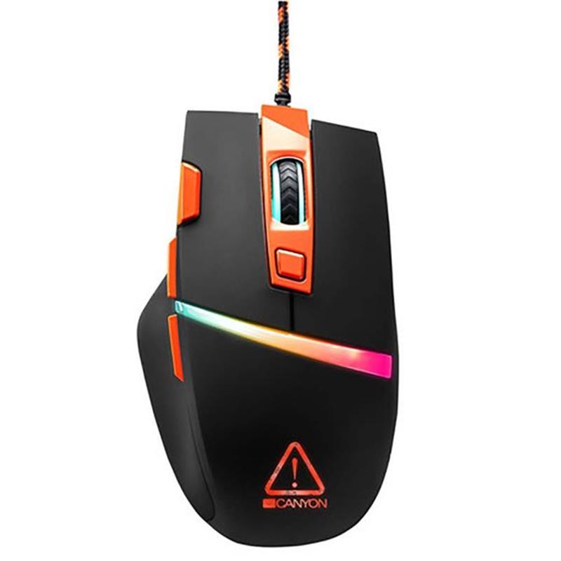 

Мышь Canyon Sulaco CND-SGM04RGB Black/Orange USB