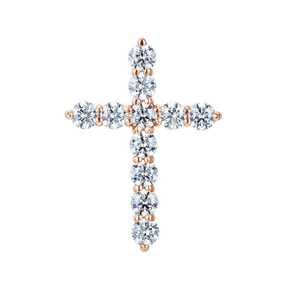 

Декоративный крестик из красного золота с кристаллами Swarovski 000150253