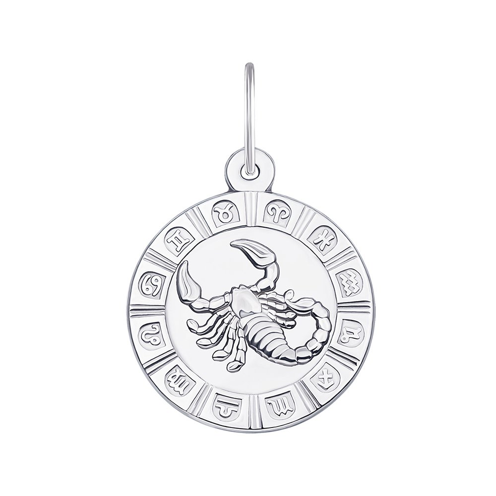 

Серебряная подвеска знак зодиака Скорпион 000149215