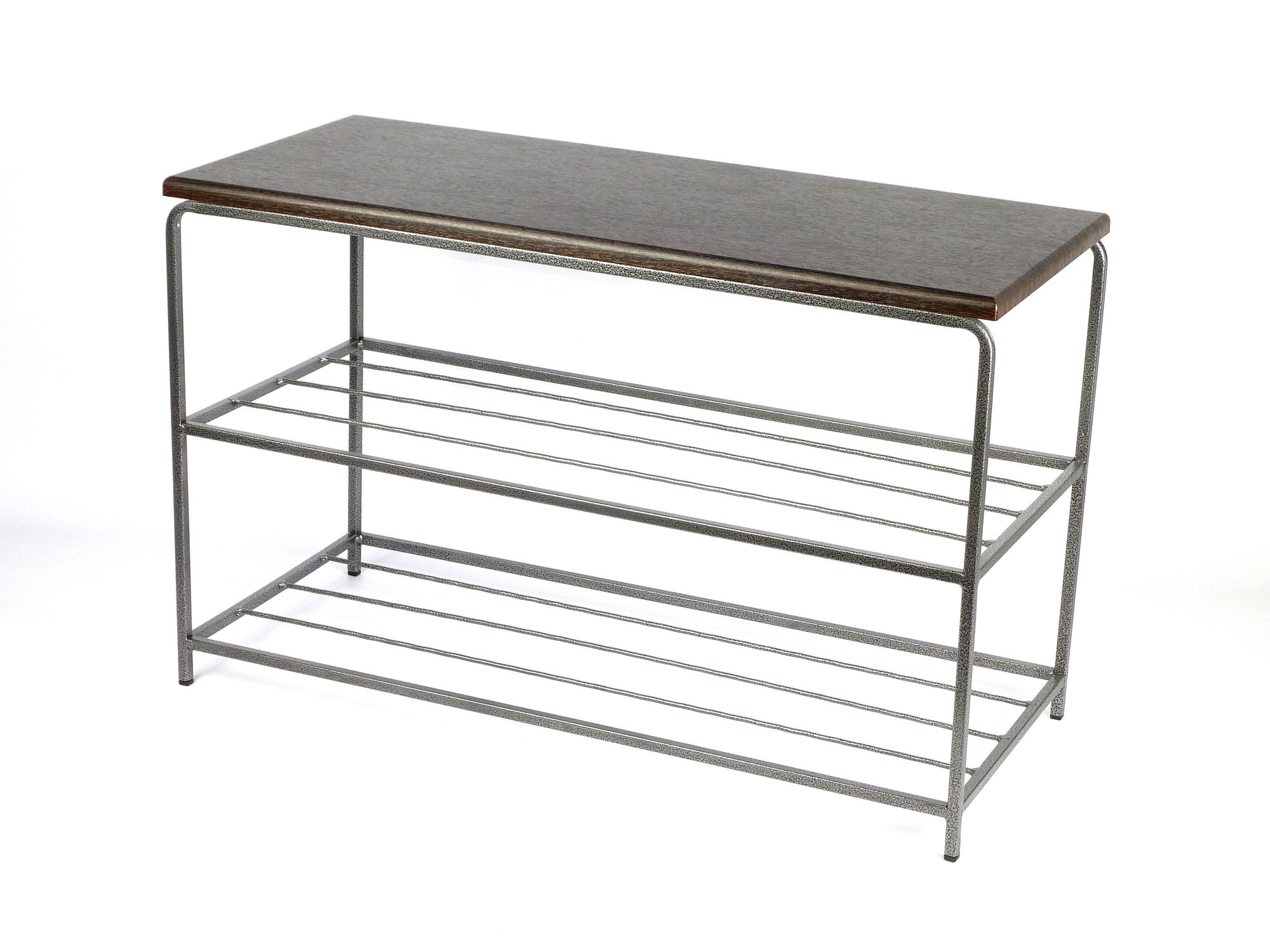 

Полка для обуви металлическая кованая Ferrum Soft Grand Black Silver, 70х30х44см., обувница, в прихожую, гарантия 1 год