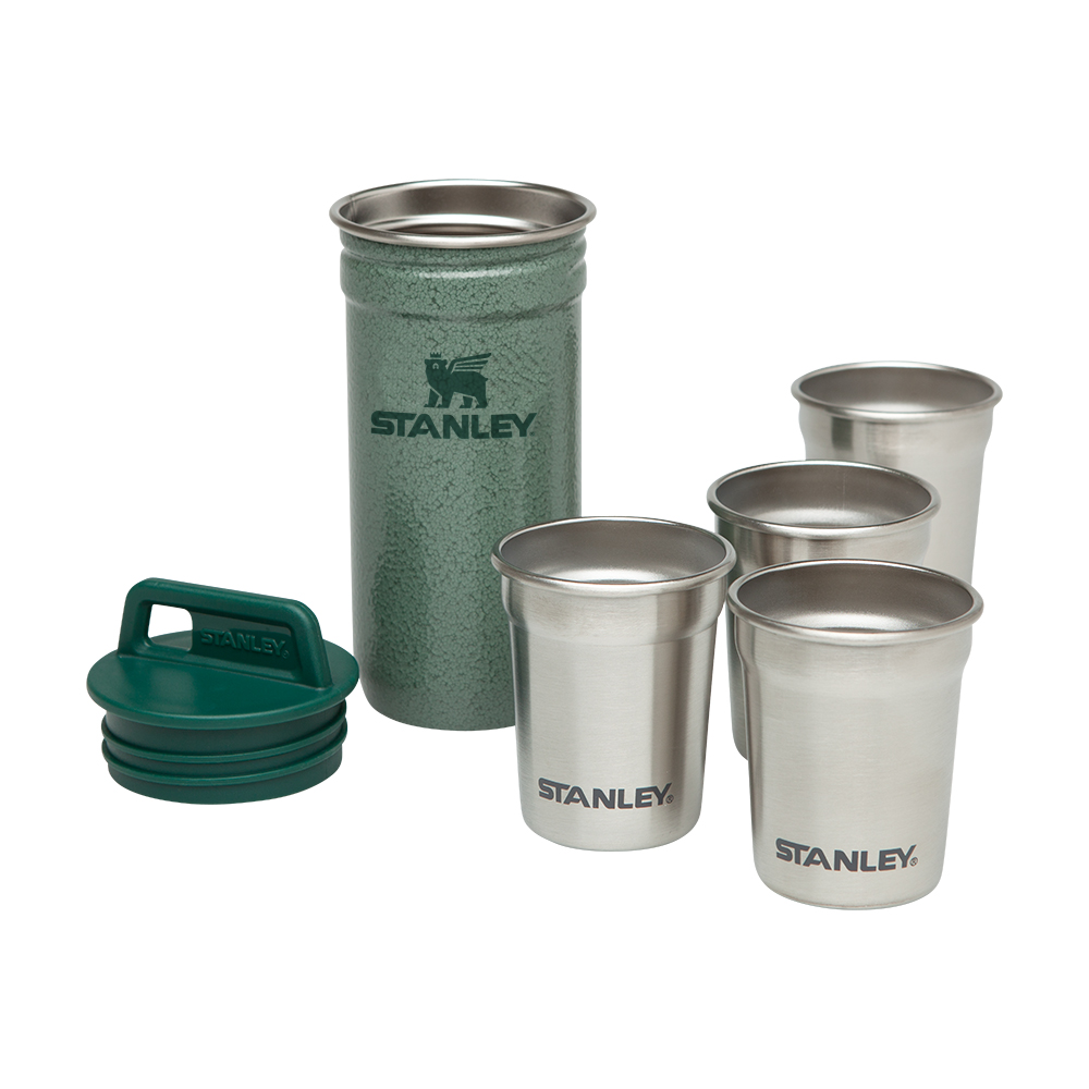 

Набір Stanley Adventure Combo Hammertone Green: фляга та 4 рюмки