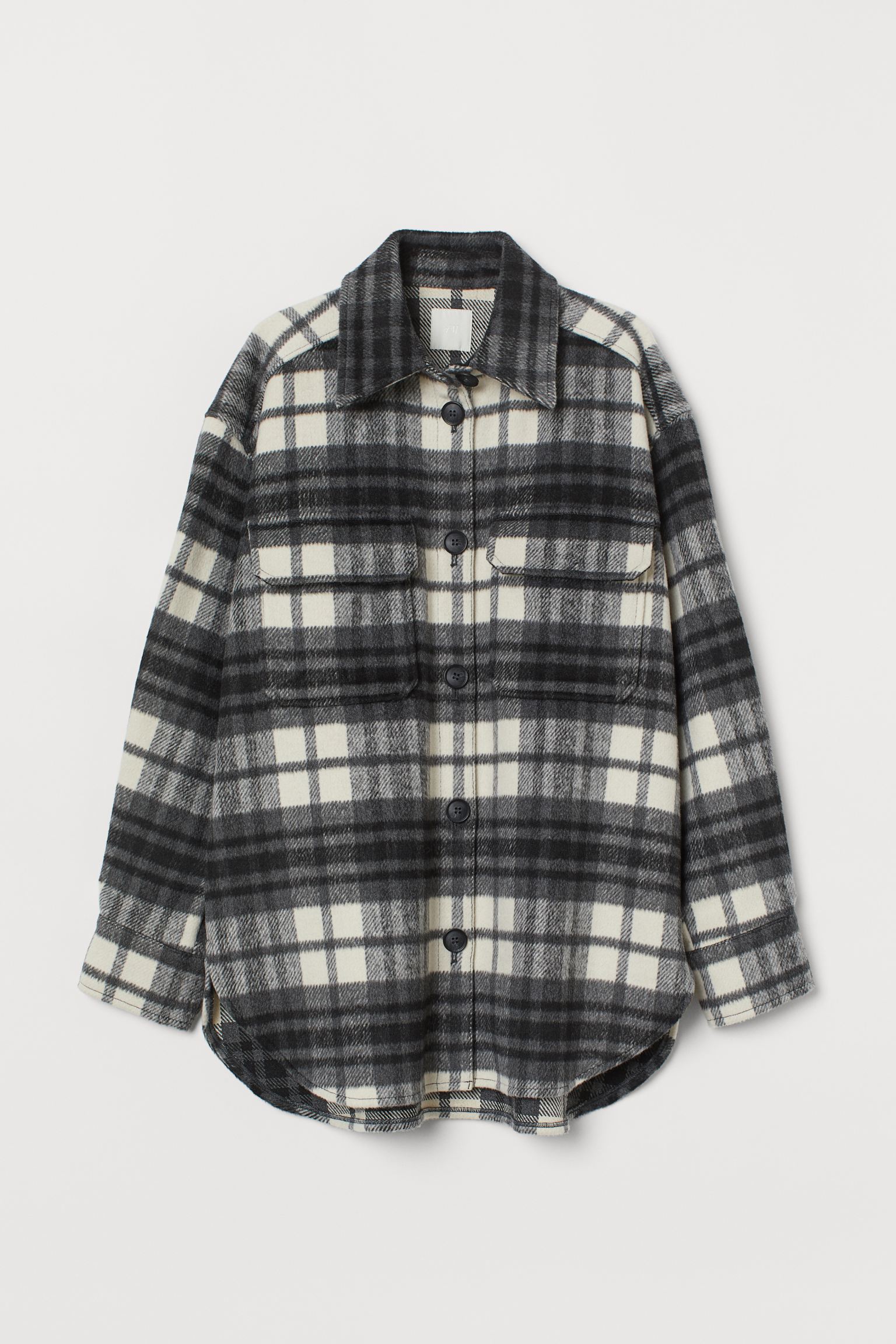 

Куртка H&M S черно белый клетка 9058986922