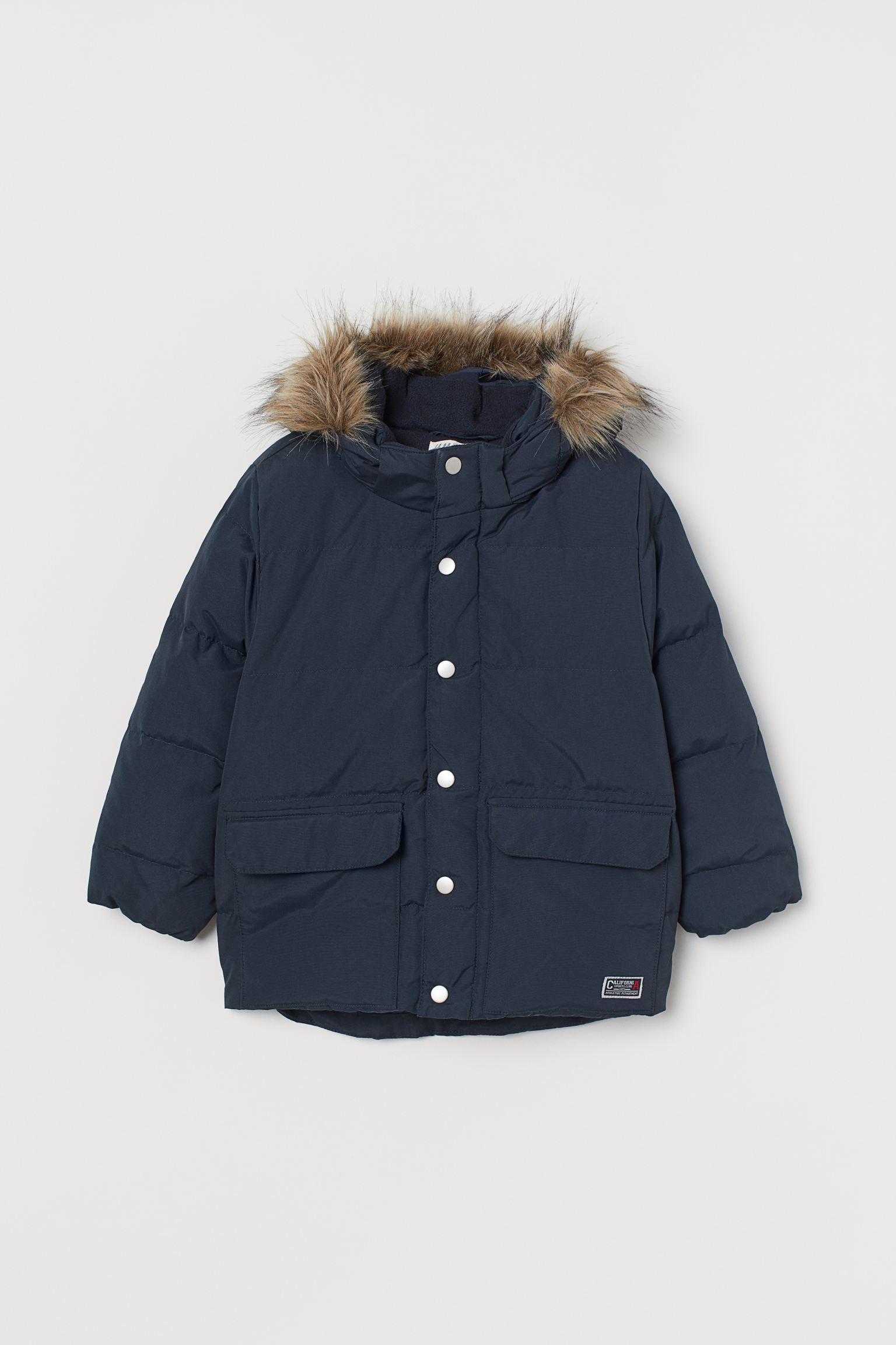 

Куртка пуховая H&M 140см темно синий 1808879043