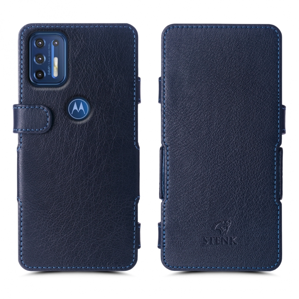 

Чехол книжка Stenk Prime для Motorola Moto G9 Plus Синий