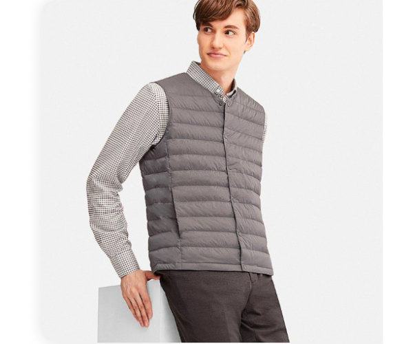 

Жилетка Uniqlo ультралегкая матовая XL серая 4261