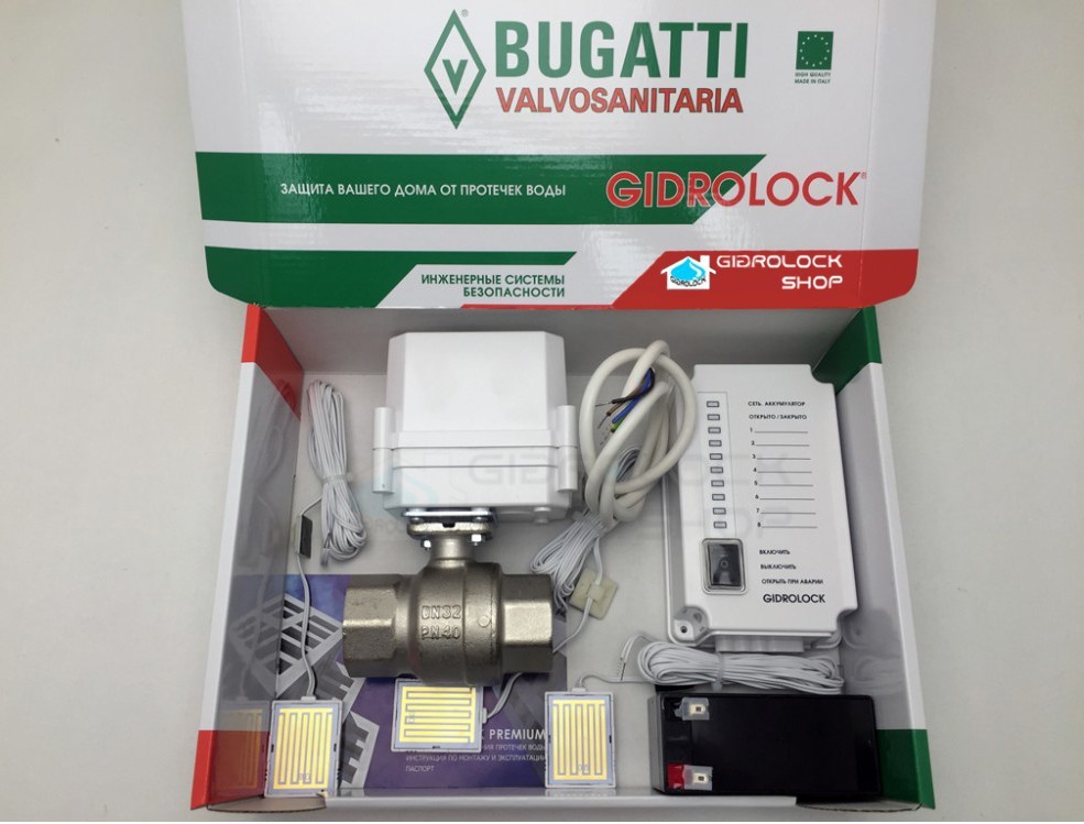 

Gidrolock Загородный дом 6 (2") PROFESSIONAL ENOLGAS (один кран 2" + три датчика протечки)