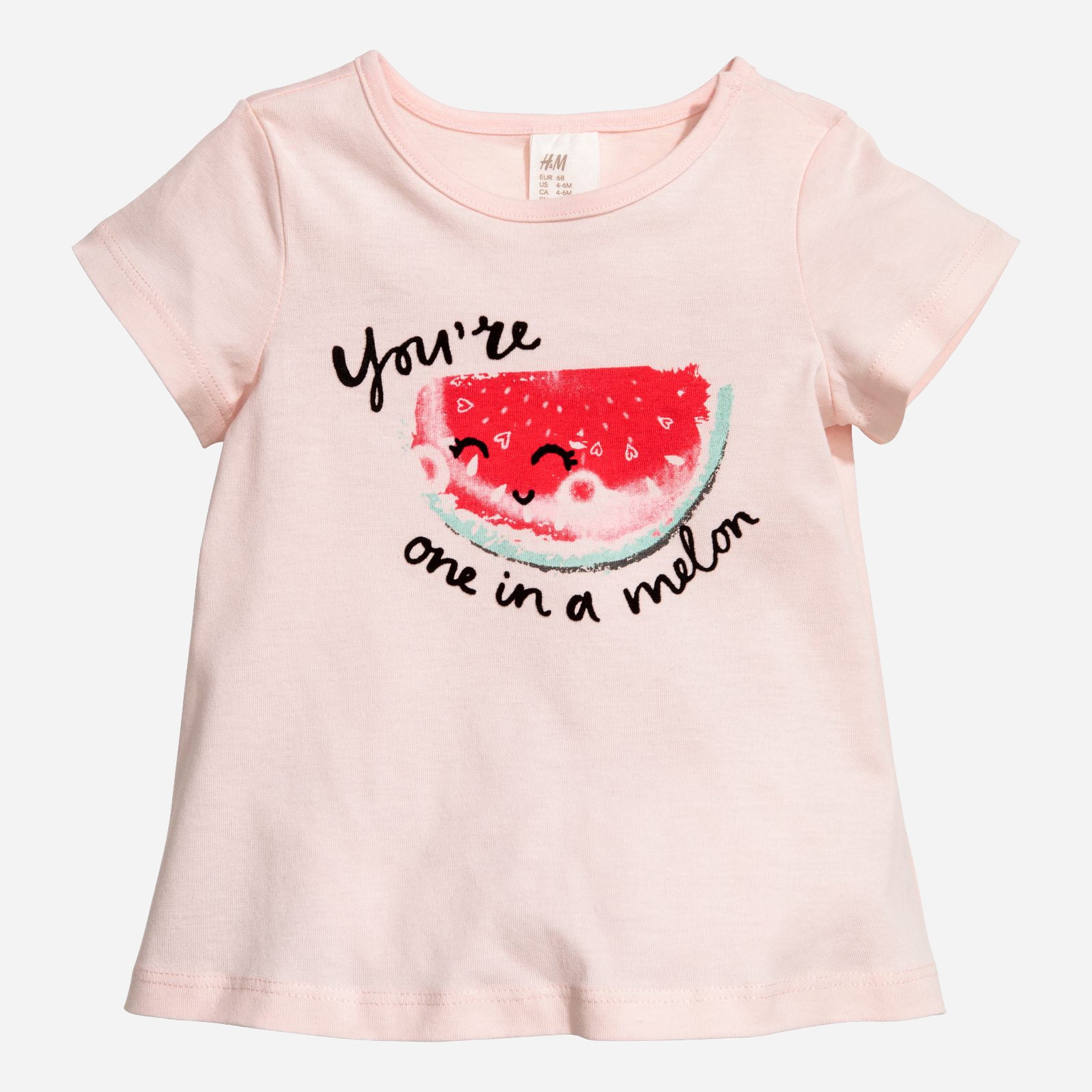 

Футболка H&M 0495097 68 см Розовая (EZH2000000143989)