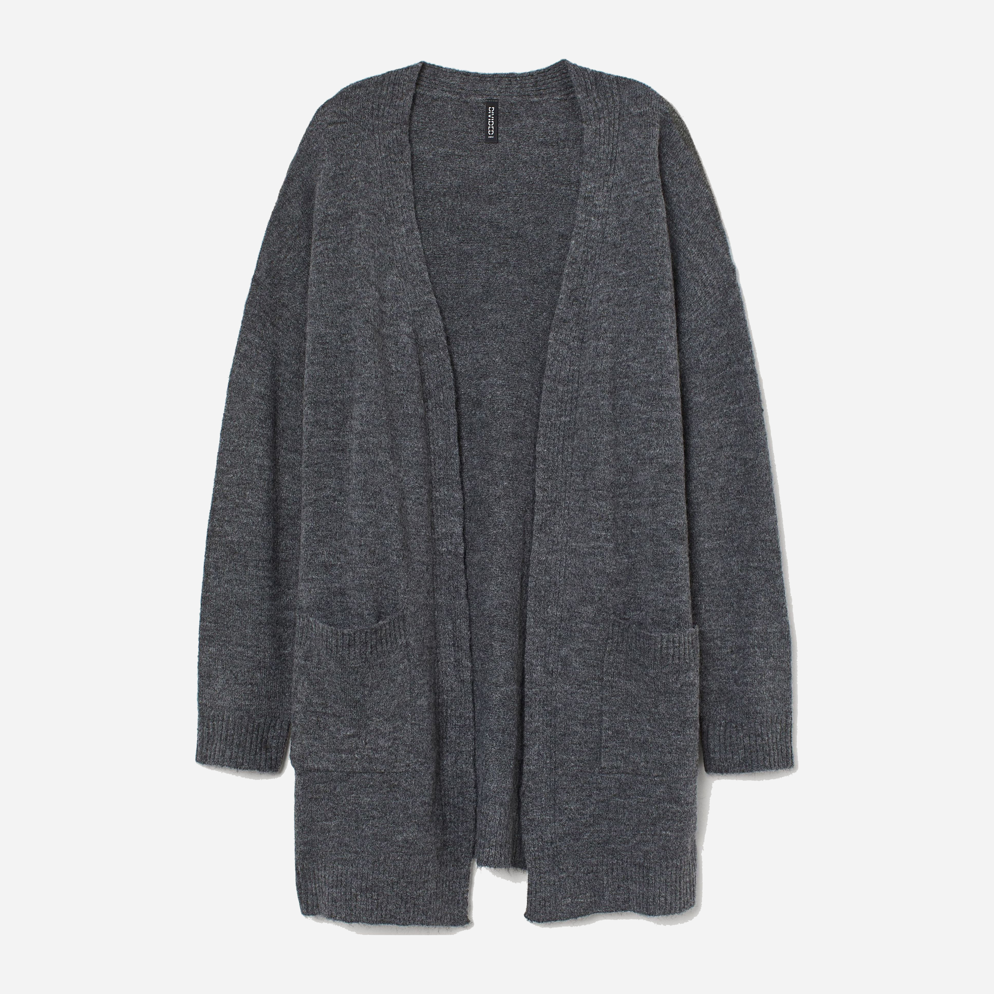 

Кардиган H&M 6850448wt M Темно-серый меланж