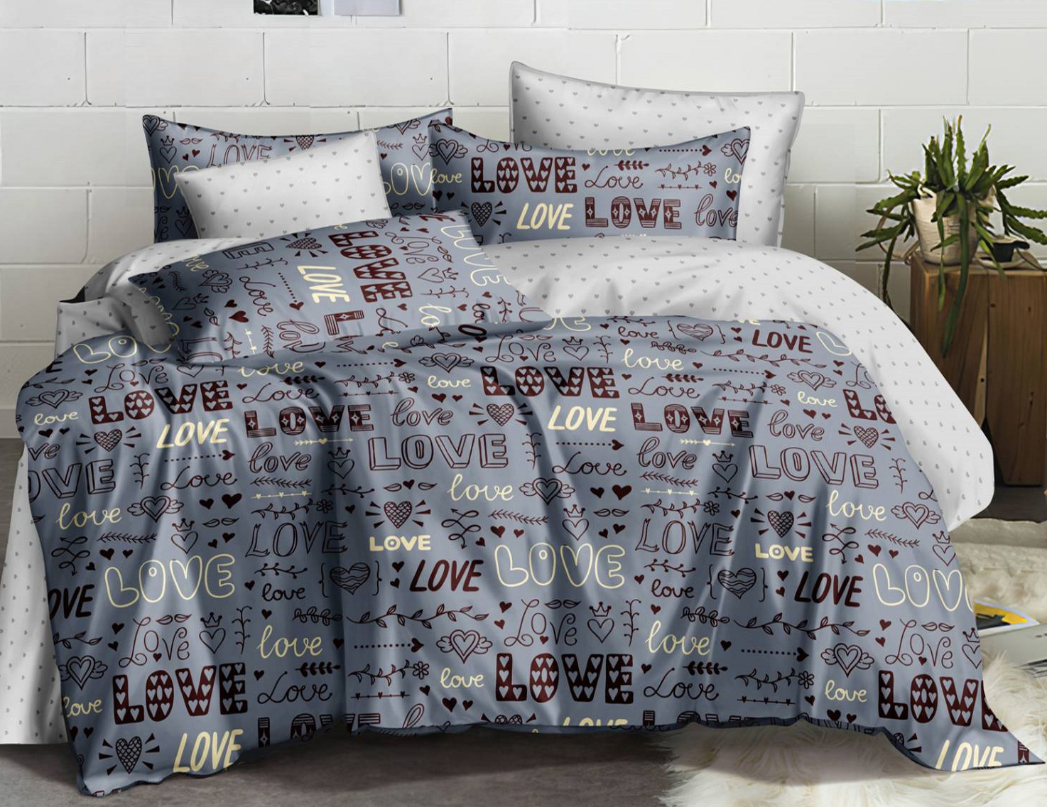 

Комплект постельного белья MirSon Сатин 22-1253-1 Cardinal 200х220