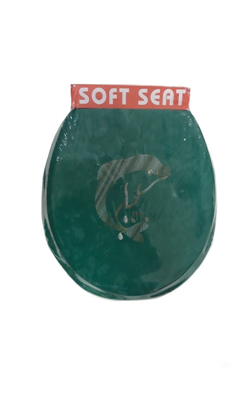 

Мягкое сиденье крышка для унитаза Soft Seat Вышивка зеленый 36х40 см
