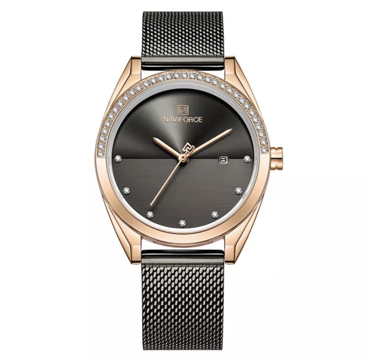 

Женские часы Naviforce NF5015 rose gold black черные