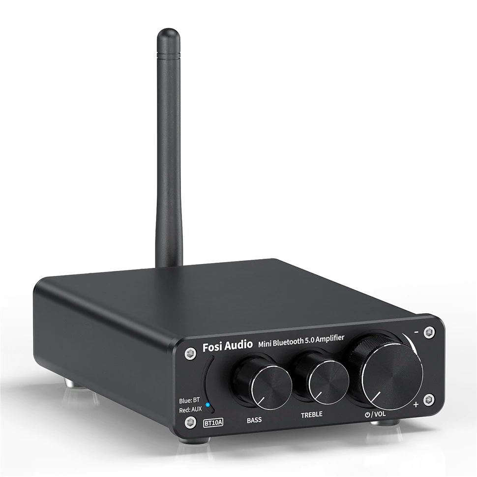 

Підсилювач звуку Fosi Audio BT10A Bluetooth 5.0, AUX, 2x50W Black (1041zp)