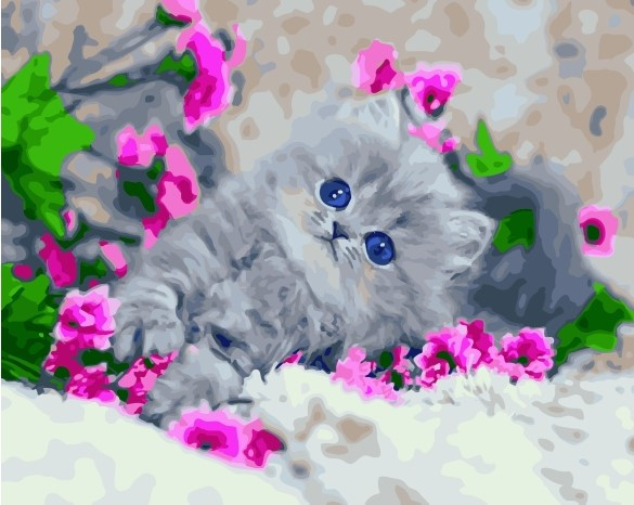 

Картина по номерам (Котенок) bk_1185