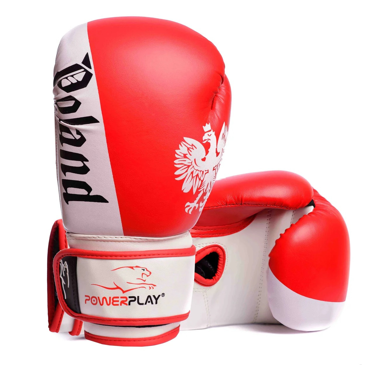 

Боксерские перчатки PowerPlay 3021-2 Poland красно-белые 12 унций