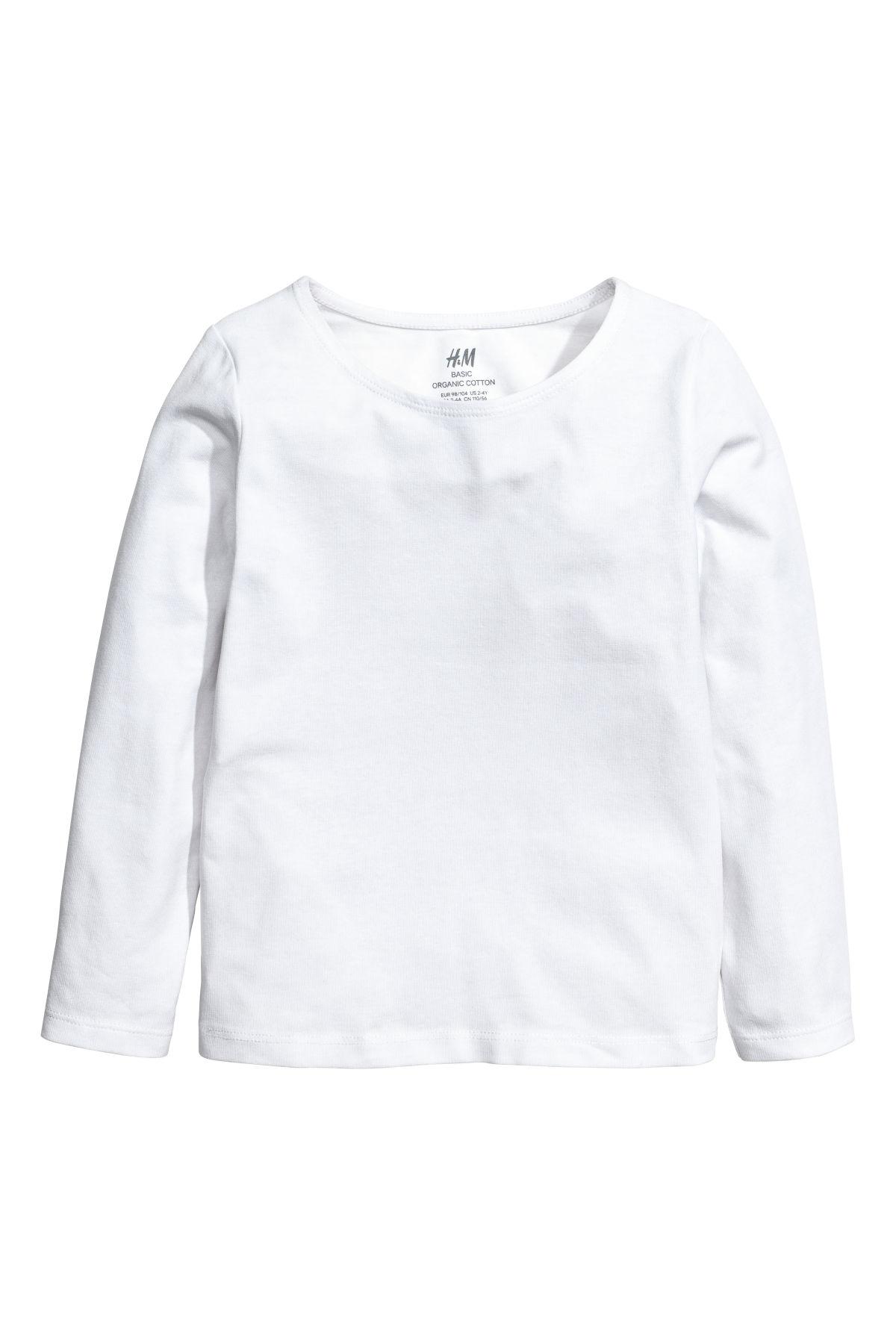 

Лонгслив из трикотажа H&M 110-116 (4-6y) Белый