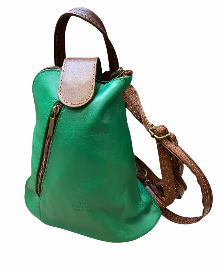 

Рюкзак Italian Bags 3358_green_cuoio Кожаный Коньячный