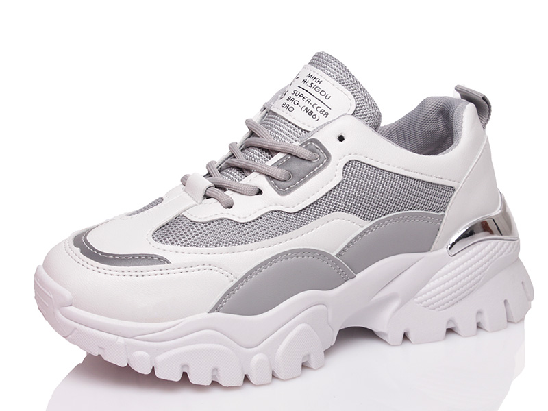 

Женские кроссовки деми Gratis S86 WHITE-GREY(36-39) Белый р.39