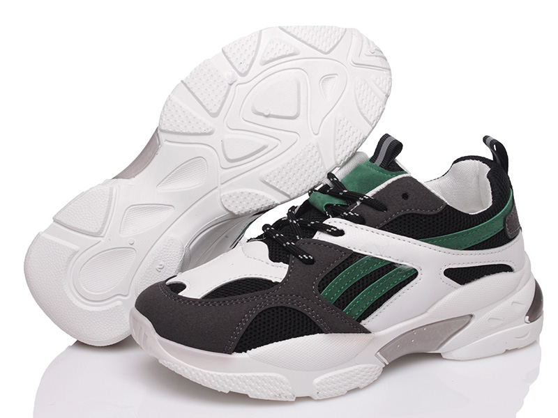 

Женские кроссовки деми Prime B-87 BLACK-GREEN -d Серый р.39