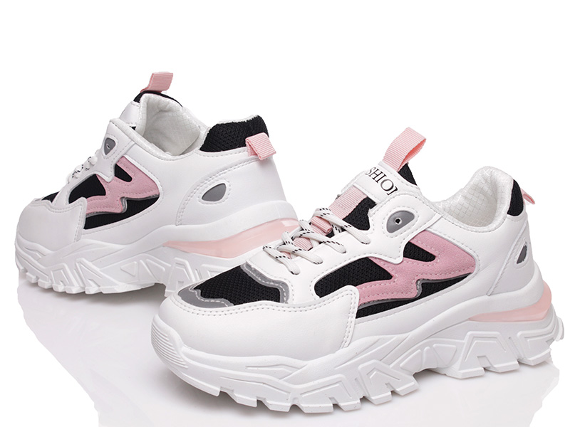 

Женские кроссовки деми Prime 7008FE WHITE-PINK Белый р.38
