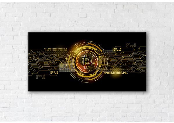 

Картина на холсте IBR Bitcoin Gold 70x140 см
